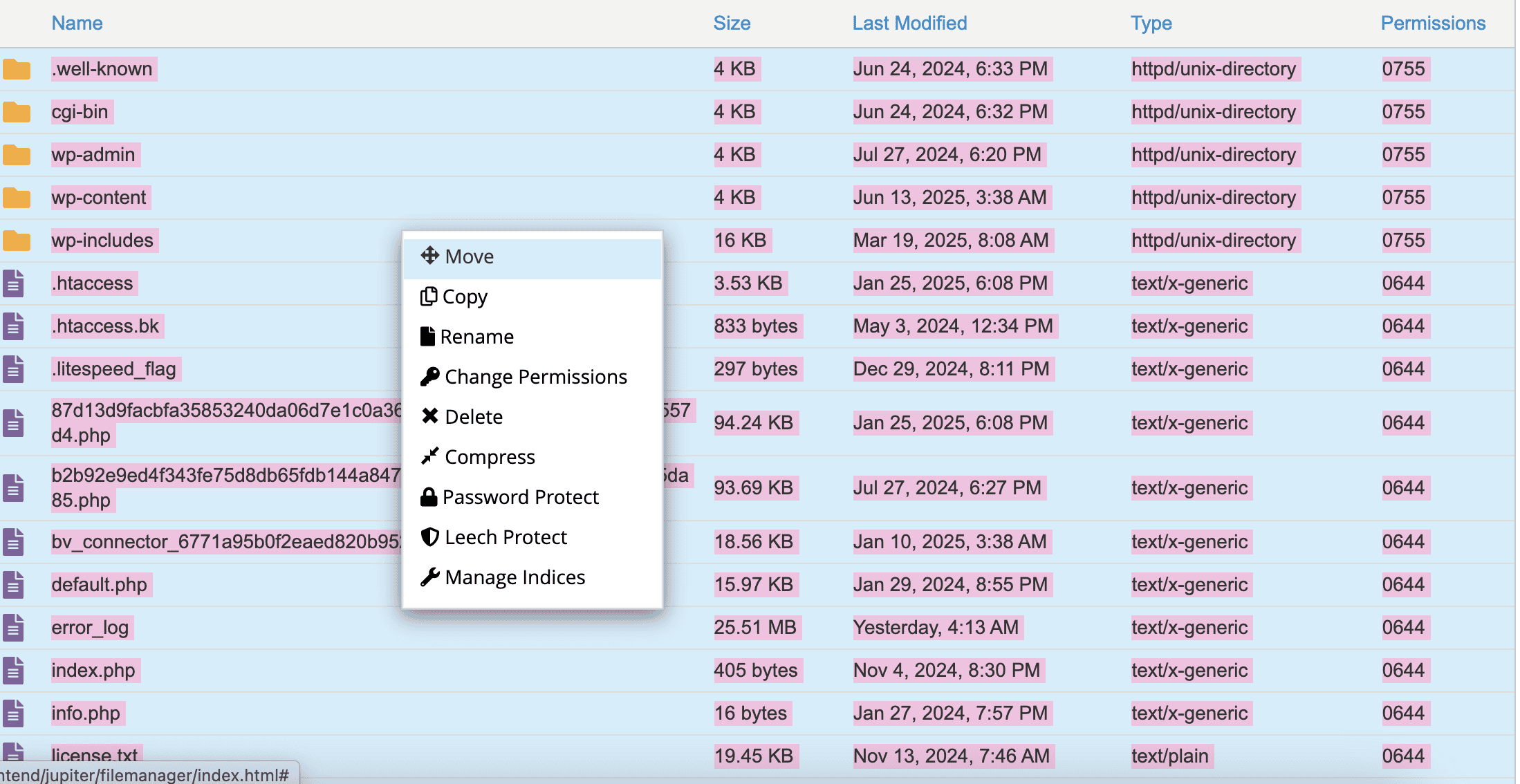Move subdomain files to root
